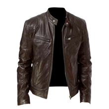 Lederjacke im Retro-Stil für Männer – Braun