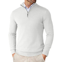 Romeo | Strickpullover mit Reißverschluss – Weiß