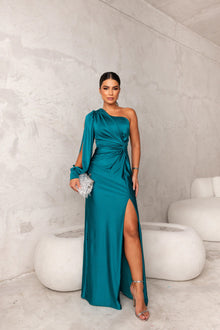 Adah - Elegantes Damen Maxikleid Lang Stilvoll – Grün