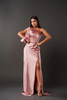 Adah - Elegantes Damen Maxikleid Lang Stilvoll – Rosa