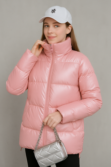 Julia - Moderne und bequeme Winterjacke – Rosa