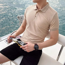 Alexander | Spitzer Kragen Slim-Fit Poloshirt – Apricot