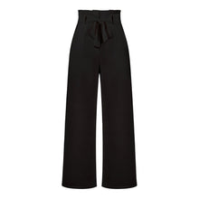 Elodie - Elegante Damenhose mit weitem Bein – Schwarz