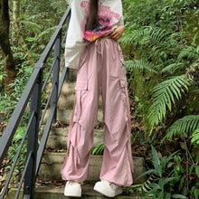 Franca Hose - Damen Baggy Pants mit großen Taschen im Retro-Stil – Rosa