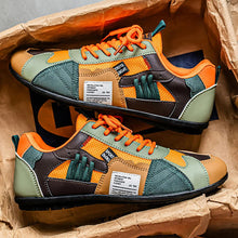 Reinders – Patchwork Turnschuh mit Schnürung – Orange