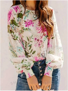 Liriane | Elegante Bluse mit Blumendessin – Blumen