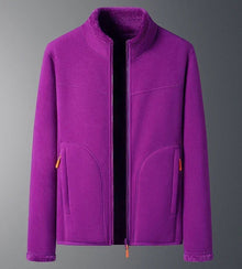 Emil | Damen Warmer Wintermantel mit Stehkragen – Dunkelviolett