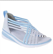 Barbara - Schicke Bequeme Damen Keilsandalen – Himmelblau