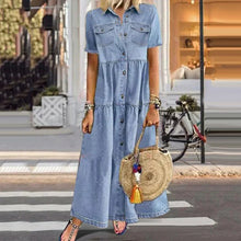 Vibeke | Weiche Denim-Kleid – Hellblau