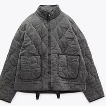 Kuschelige Winterjacke mit Taschendetails – Dunkelgrau