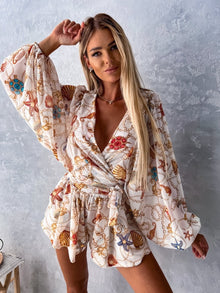 Olena - Strand Playsuit Kleid – Weiß