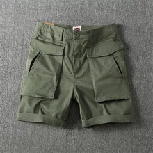 Shakal – Elegante Fracht-Kurzhosen – Armygrün