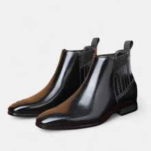 Faustino™ | Elegante Herren-Stiefeletten aus hochwertigem Kunstleder – Schwarz