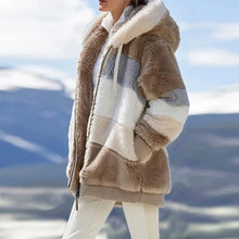 Damen Fleece Jacke | Mit Kapuze – Khaki