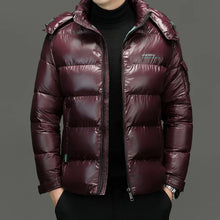 Stylische Daunen Jacke für Herren | Langarm – Burgund
