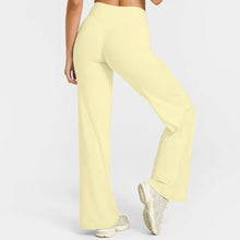 Neria | Gerade Yoga Hose – Cremefarben Gelb