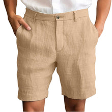 Fotis - Elegantes Leinen Kurzhosen – Khaki