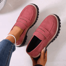 Jasha – Loafer Mit Runder Spitze Und Rutschfester Sohle – Rot