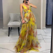 Kaevia - Leichtes Blumenkleid – Gelb