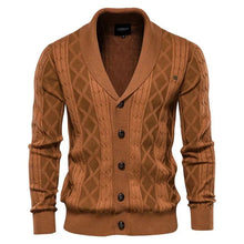 Herren-Cardigan mit Knopfleiste – Braun