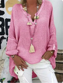 Zilvara | Luftige Oversized Bluse – Pink