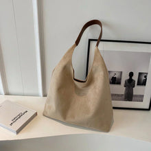 Venice Damen Tote Bag aus Veloursleder – Beige
