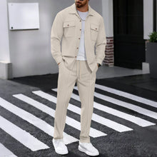 Dominus Elite™ Set mit Moderner Jacke und Slim-Fit-Hose – Khaki