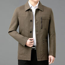 Leichte Baumwolljacke mit bedrucktem Innenfutter - Jens – Hellbraun