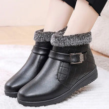 FurLuxe™ – Orthopädische Winterstiefeletten Damen mit Fellbesatz – Schwarz