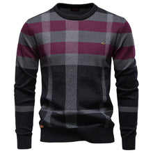 Rosenfeld - Strickpullover für Herren mit Rautendesign – Rot
