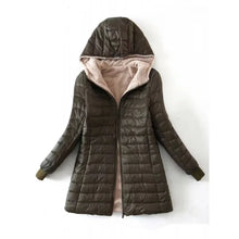 Damen Winter Fleece Jacke | Mit Kapuze – Armeegrün