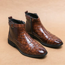 Baron | Lederstiefel mit Schnalle – Braun