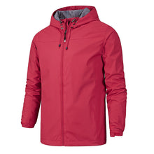 Elegante Dünne Softshelljacke mit Kapuze für Herren | Ideal für den Winter – Rot