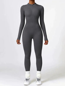 Athlora | Seamless Fit Aktiver Jumpsuit – Grau
