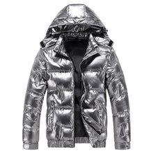Stylische Herren Daunen Jacke mit Kapuze | Winter – Weiß