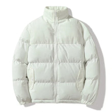 Unisex-Steppjacke mit Korddetails - Aiden – Weiß