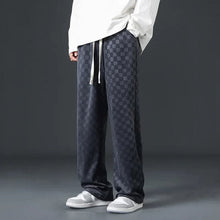 Julian | Stylische Jogginghose mit Karomuster – Grau