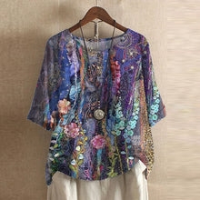 Norlina | Vintage Charme Bluse – Violett