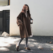 Eleganter Lockerer Woll-Trenchcoat für Damen | Ideal für den Winter – Braun
