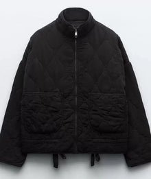 Zara™ - Vintage Steppjacke – Schwarz