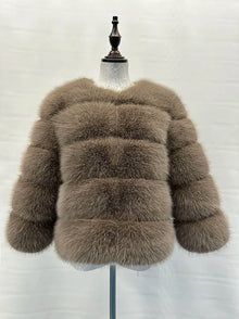 Stilvolle Kunstpelz-Jacke – Camelkleur