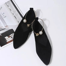 Gracia - Stilvolle Spitz zulaufende Ballerinas Damen – Schwarz