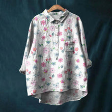 Norlina | Zeitlose Blumenbluse – Weiß