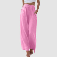 Weite Hose mit Kordelzug | Elastischer Bund | Lässiger Sommerstil – Rosa