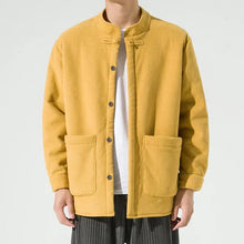 Leichte Herren-Cordjacke mit großen Taschen - Boaz – Gelb