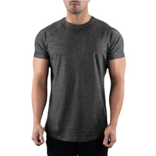 Herren Bequem Slim Fit T-Shirt | Rundhals – Dunkelgrau