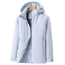 Elfriede | Damen Wasserdichte Winterjacke mit Fleece-Futter – Blau