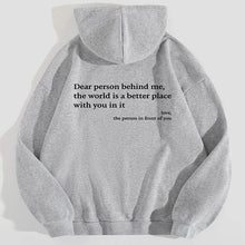 Oversized Hoodie mit Statement | Herzliche Botschaft | Kuscheliger Streetstyle – Grau