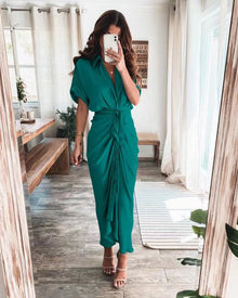 Julia - Luxuriöses Abendkleid für jeden Anlass – Dunkelgrün