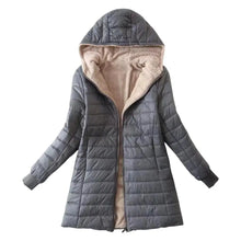 Elise | Gepolsterte Winterjacke – Grau